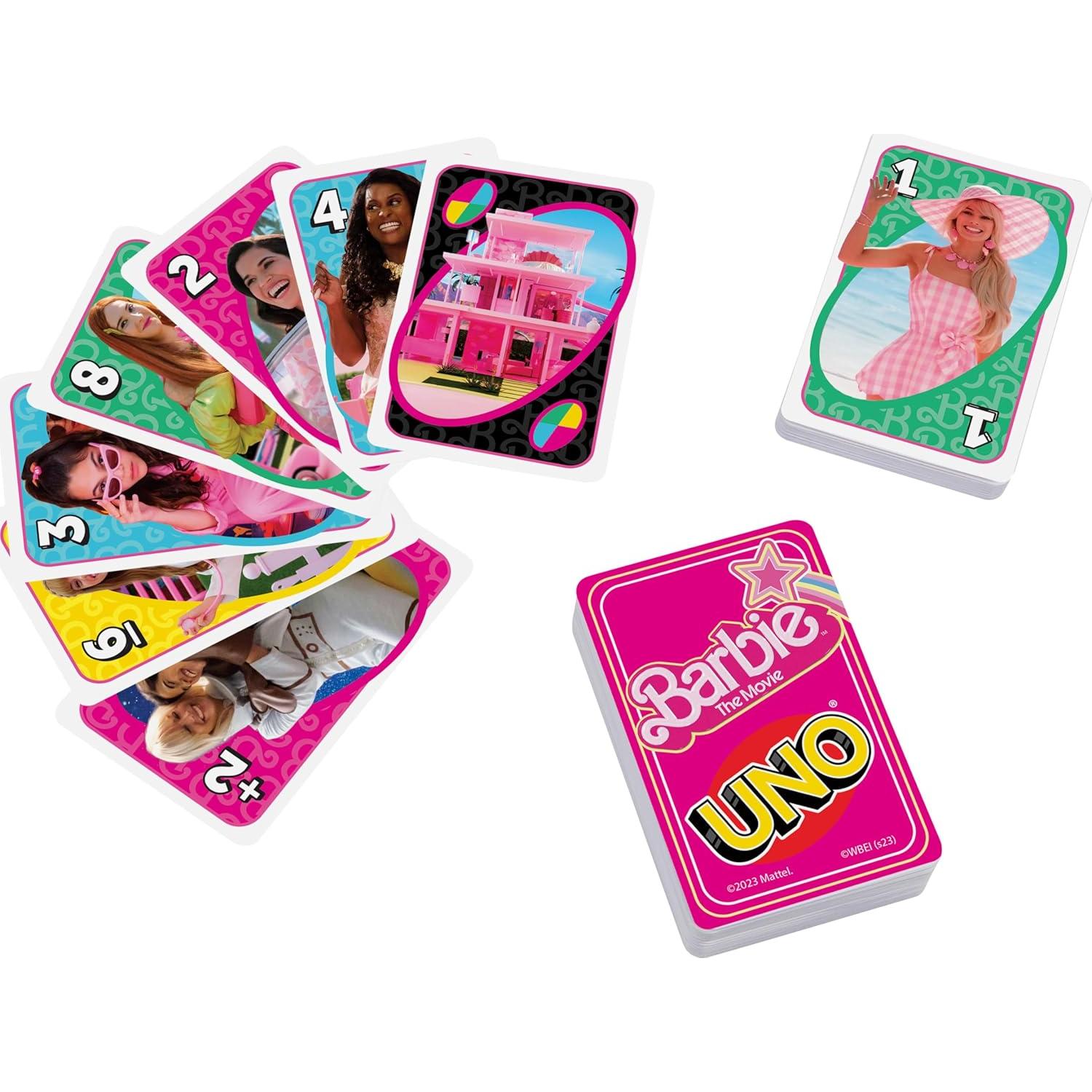 Juego de Cartas UNO Barbie La Película Mattel 2-10 Jugadores