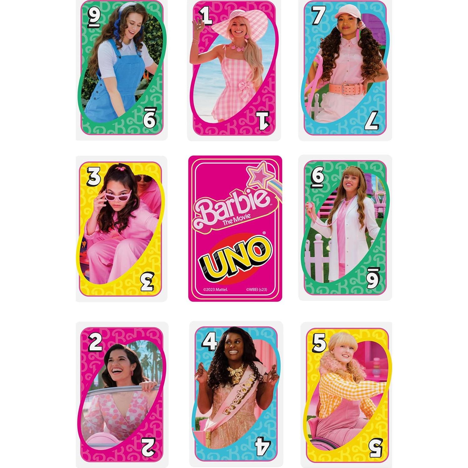 Juego de Cartas UNO Barbie La Película Mattel 2-10 Jugadores
