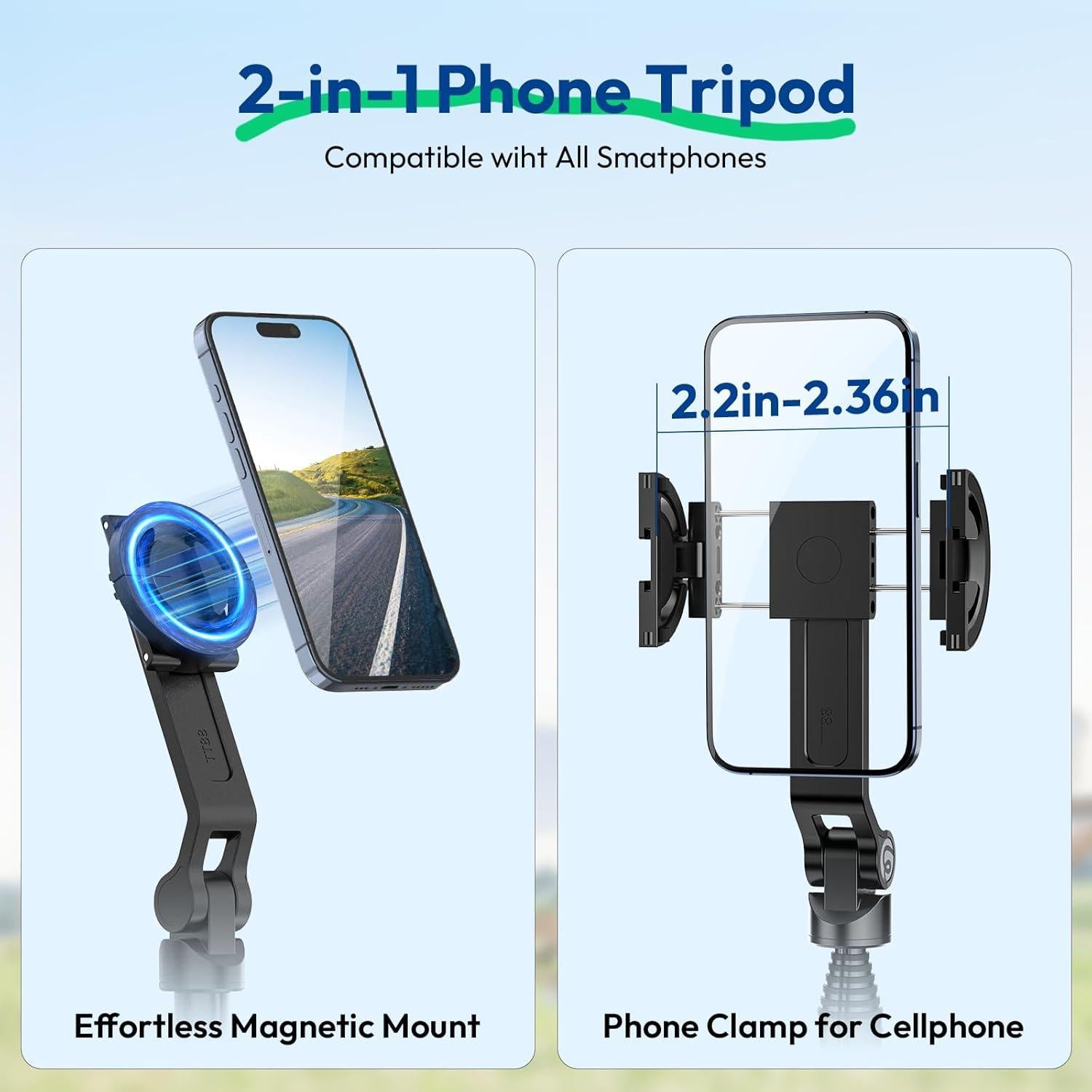 Trípode Magnético ULANZI TT88 para Teléfono 145 cm Negro