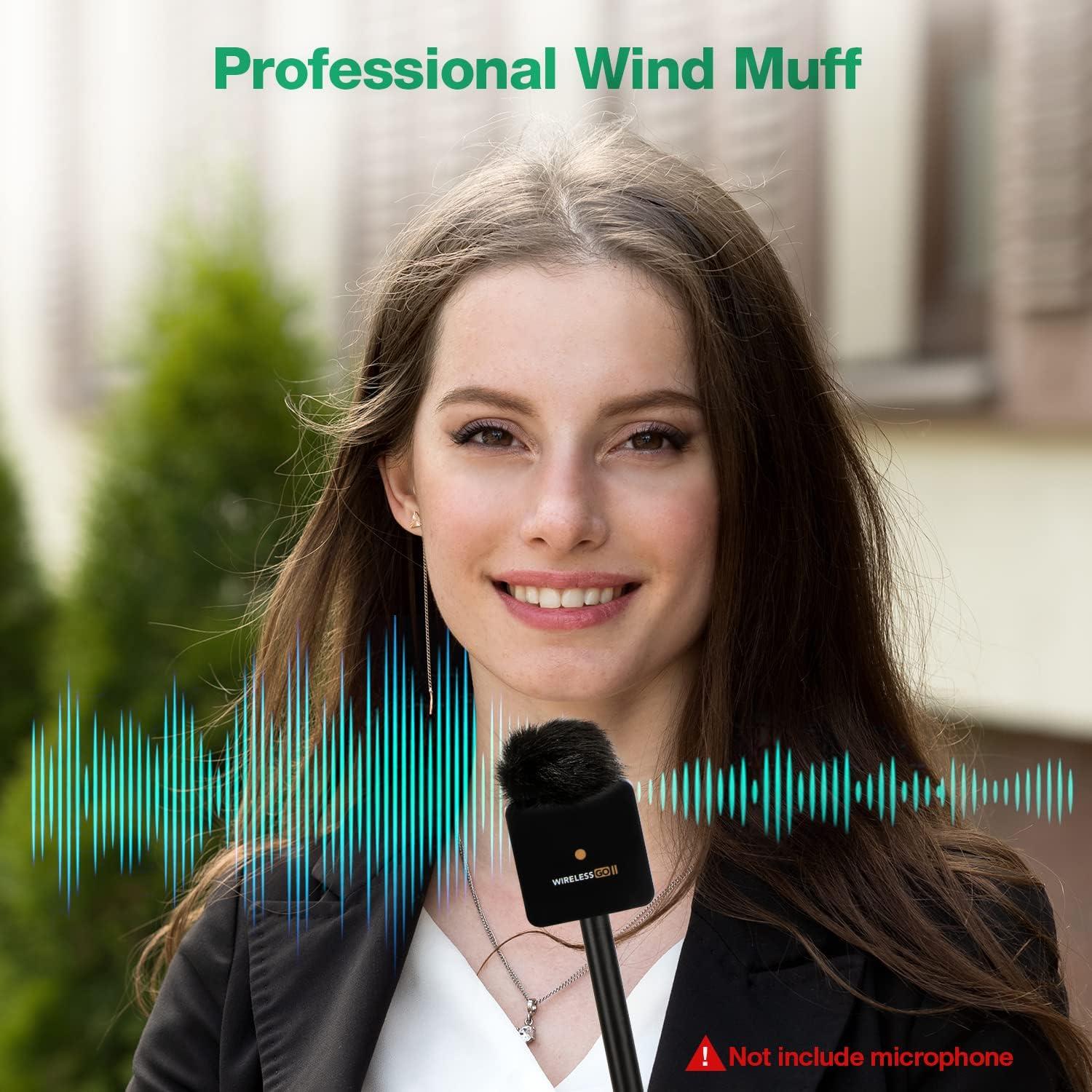 Filtro Pop Furry SUNMON para Micrófono Rode Wireless Go 2 - 2 Piezas