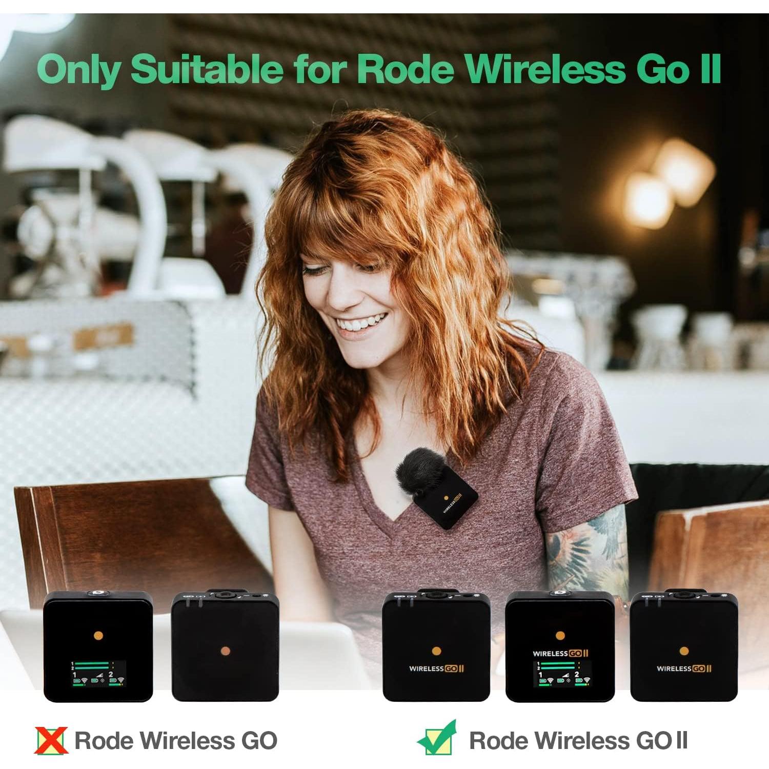 Filtro Pop Furry SUNMON para Micrófono Rode Wireless Go 2 - 2 Piezas