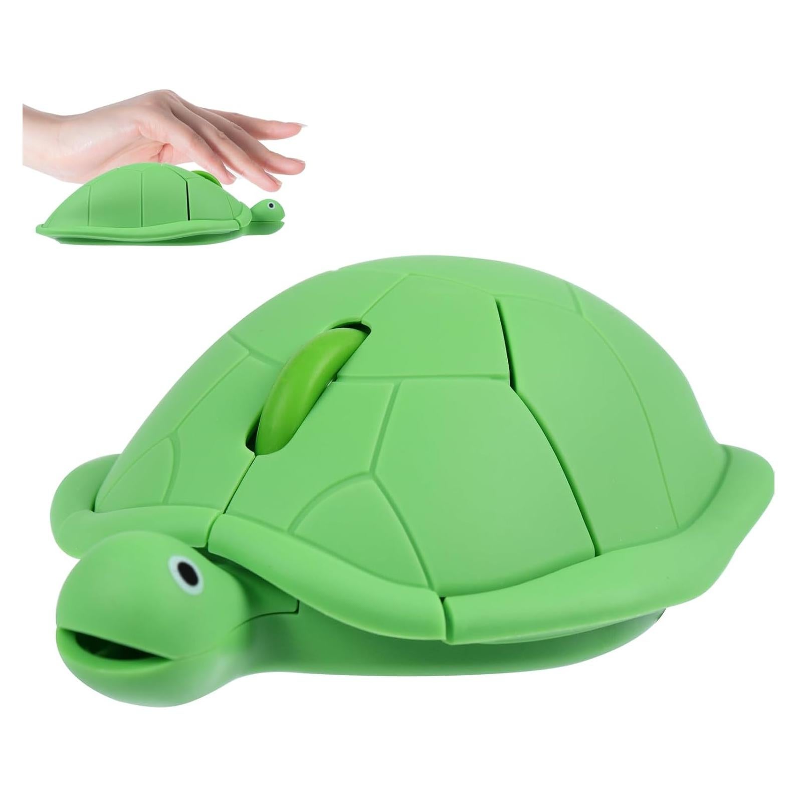 Ratón inalámbrico tortuga elec Space 3 botones 11.88 cm verde menta