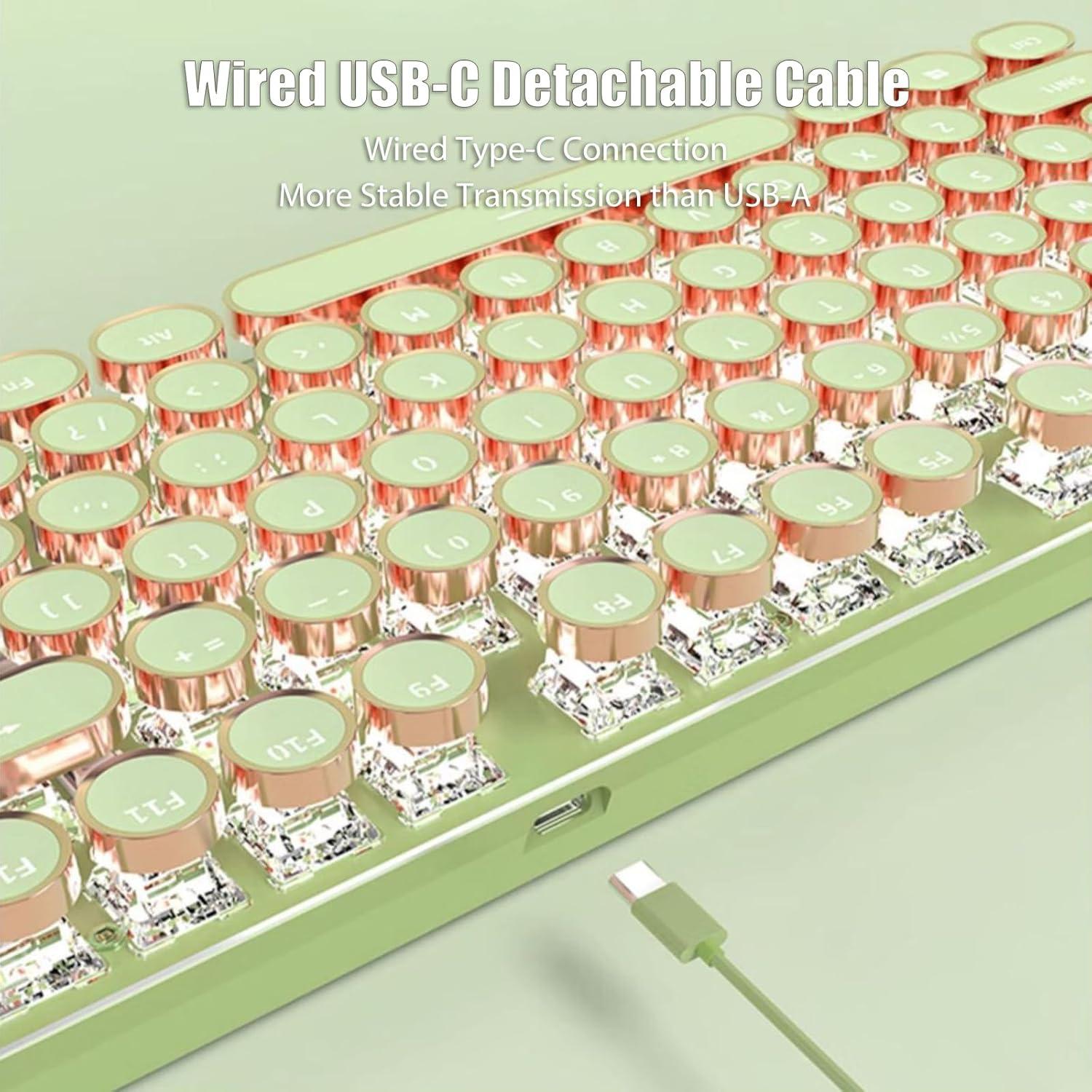 Teclado Mecánico Retro TISHLED V20 Iluminado LED 104 Teclas