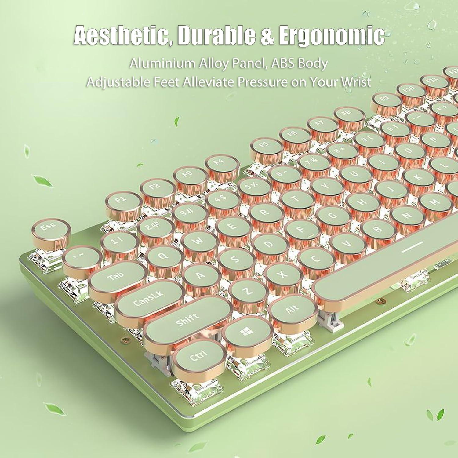 Teclado Mecánico Retro TISHLED V20 Iluminado LED 104 Teclas