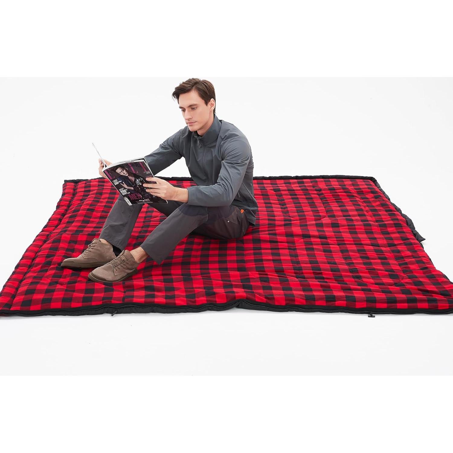 Zero Degree Sleeping Bag for Adults 100% Cotton Flannel Tall and Big