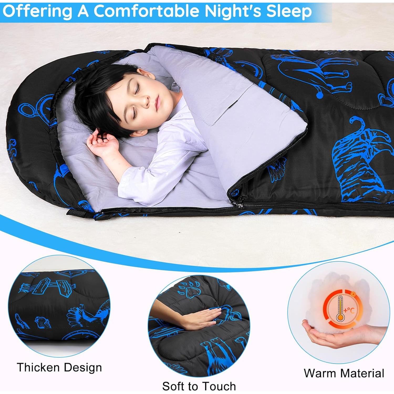 Saco de dormir FIOBEE para niños 3 estaciones 178x71cm