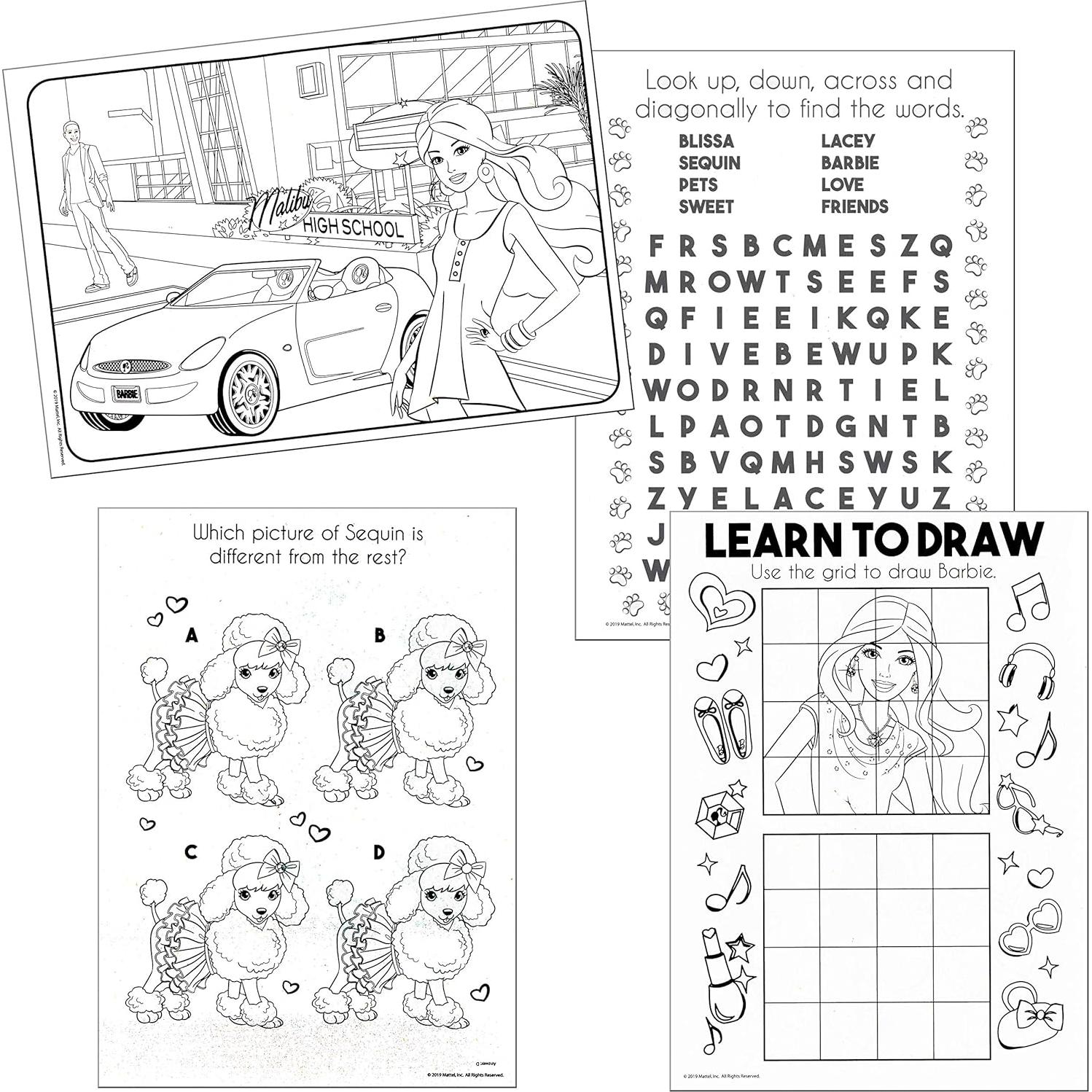 Libro de Colorear y Actividades Barbie 96 Páginas 20.3x27.3cm