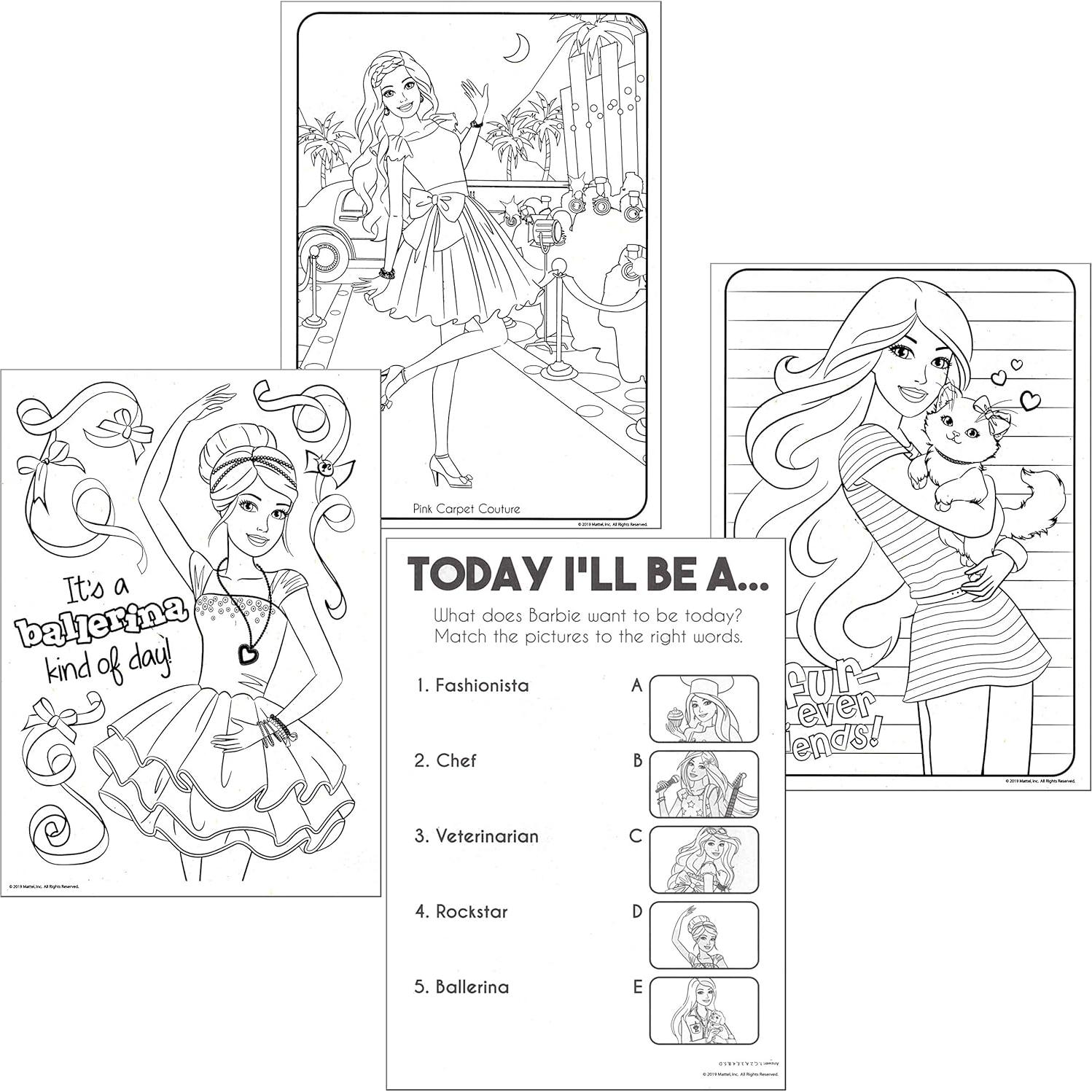 Libro de Colorear y Actividades Barbie 96 Páginas 20.3x27.3cm