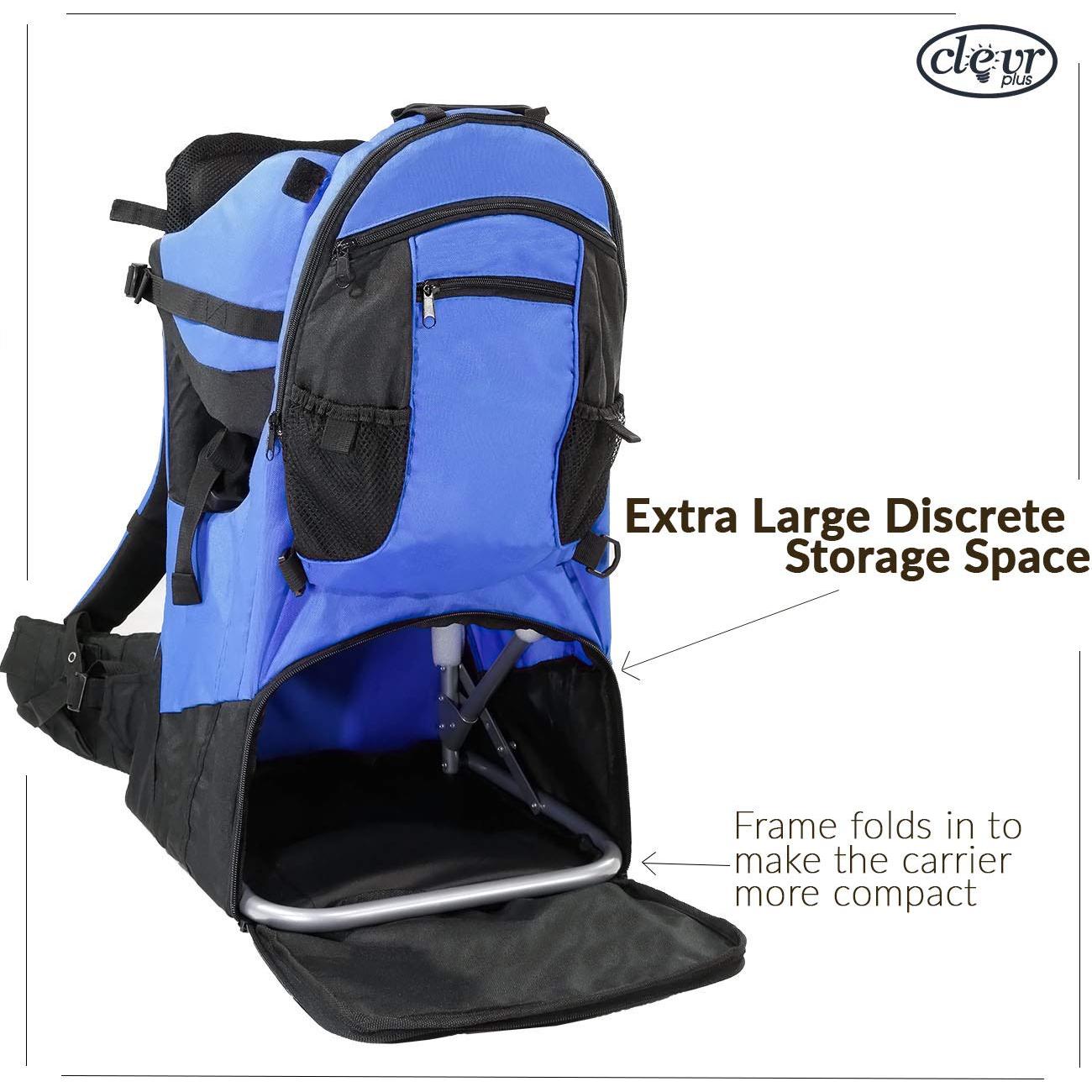 Mochila Portabebés ClevrPlus Deluxe Ajustable para Senderismo