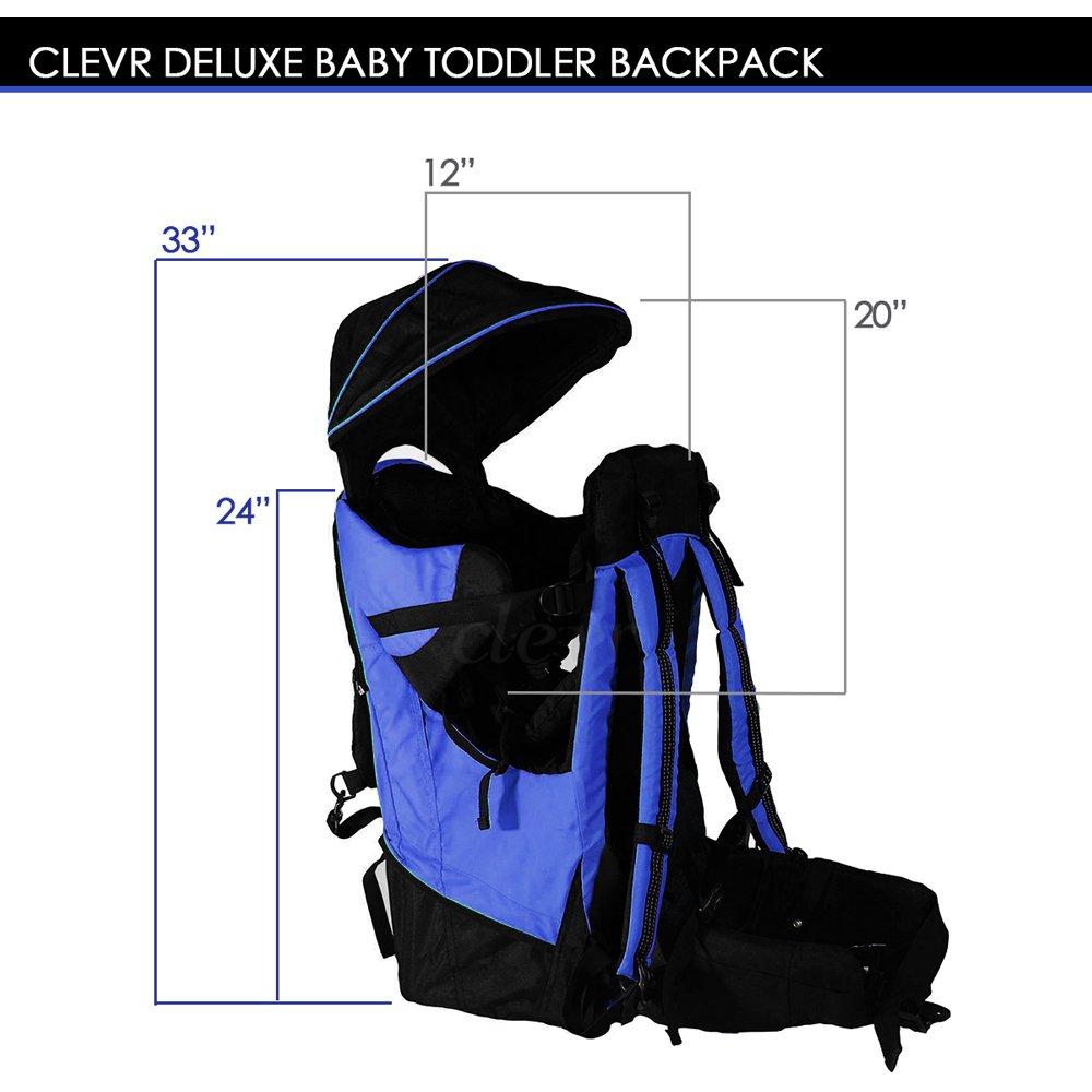 Mochila Portabebés ClevrPlus Deluxe Ajustable para Senderismo