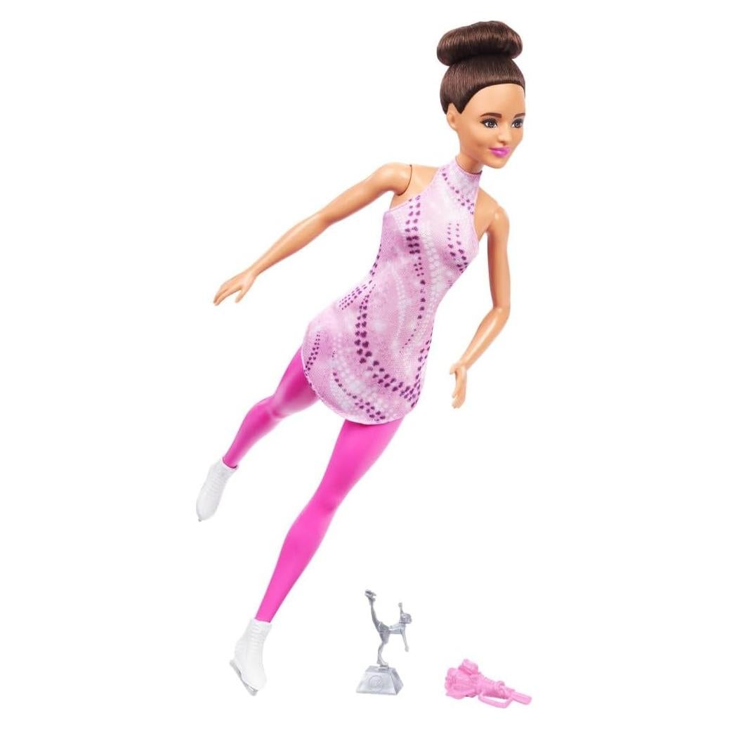 Muñeca Barbie Patinadora sobre Hielo Mattel con Trofeo