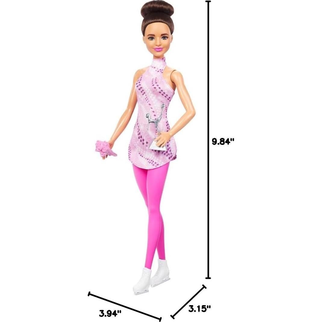 Muñeca Barbie Patinadora sobre Hielo Mattel con Trofeo