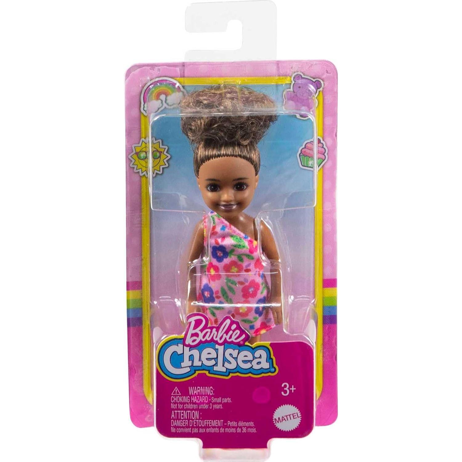 Muñeca Chelsea Barbie 15.24 cm Vestido Flores Rosa