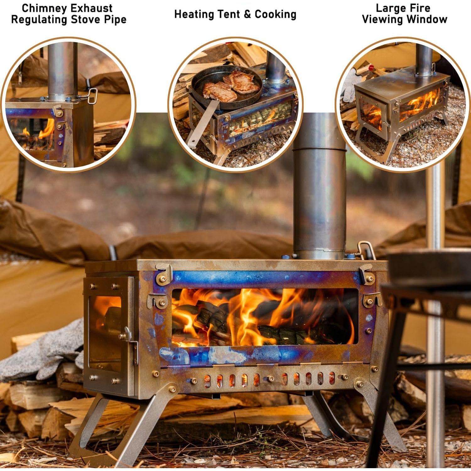 Estufa de Titanio Ultraligera FUEGOCAMINANDO TA1 Plegable