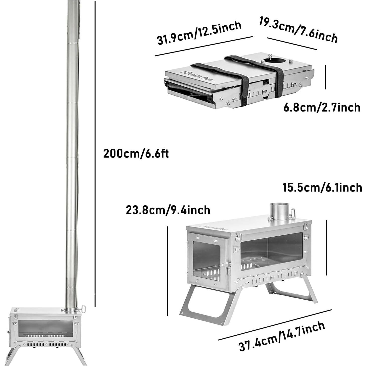 Estufa de Titanio Ultraligera FUEGOCAMINANDO TA1 Plegable