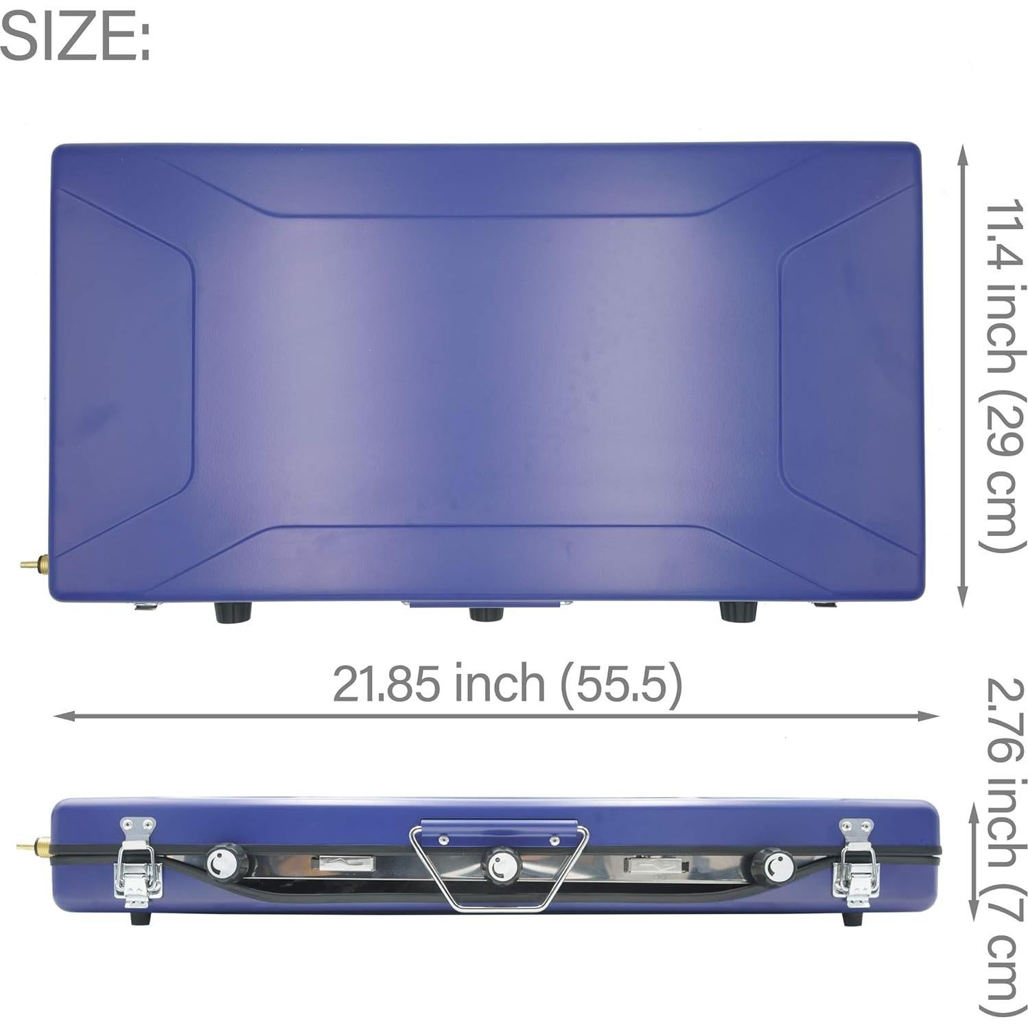 Estufa de Camping Portátil Cybring con 3 Quemadores y Tostadora