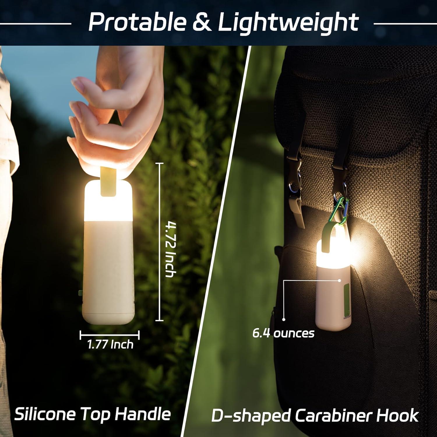 Linterna de Camping HALOSTORMS Verde 3200mAh 4 Modos IPX4