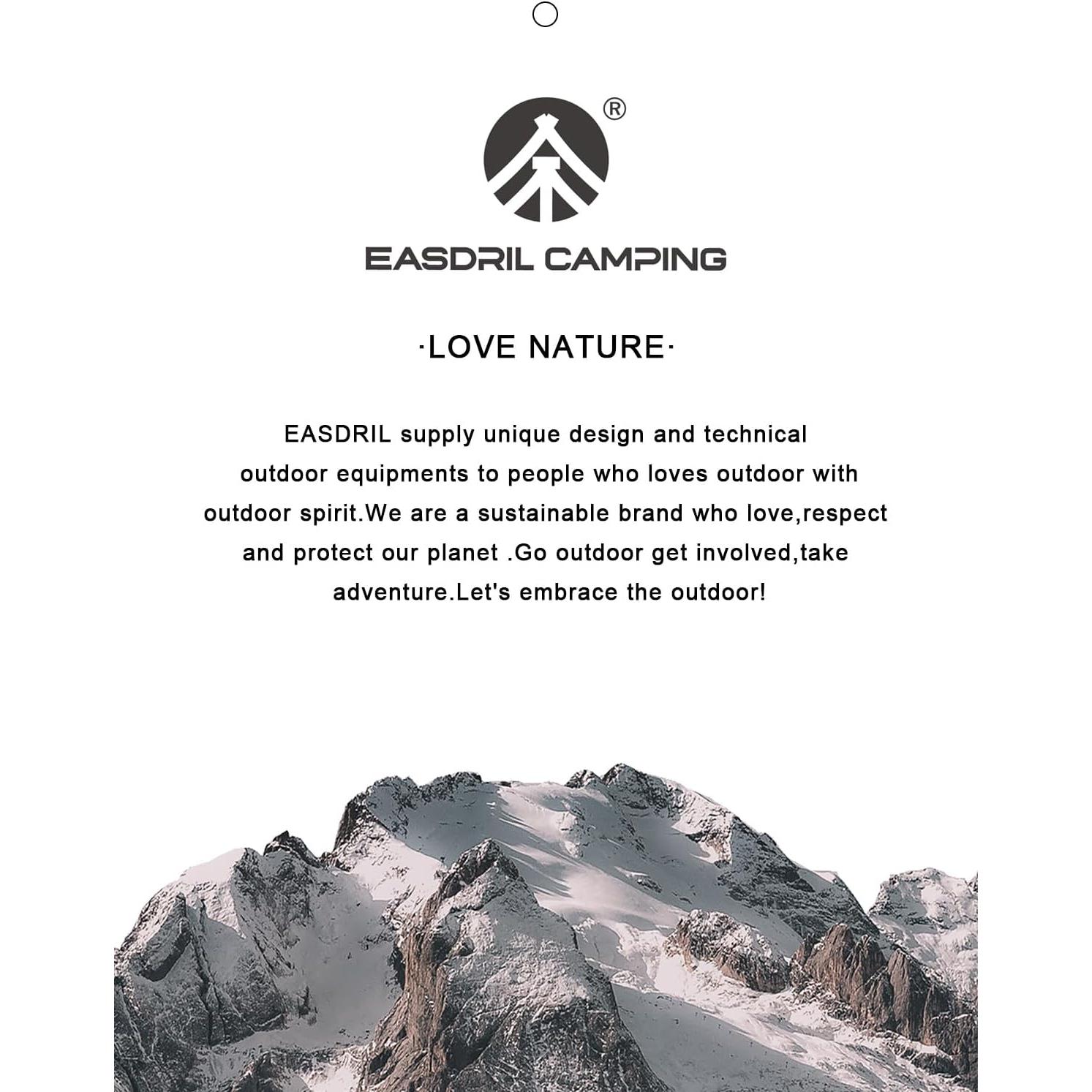 Silla de Camping Plegable EASDRIL Negra Ultraligera 0.79kg