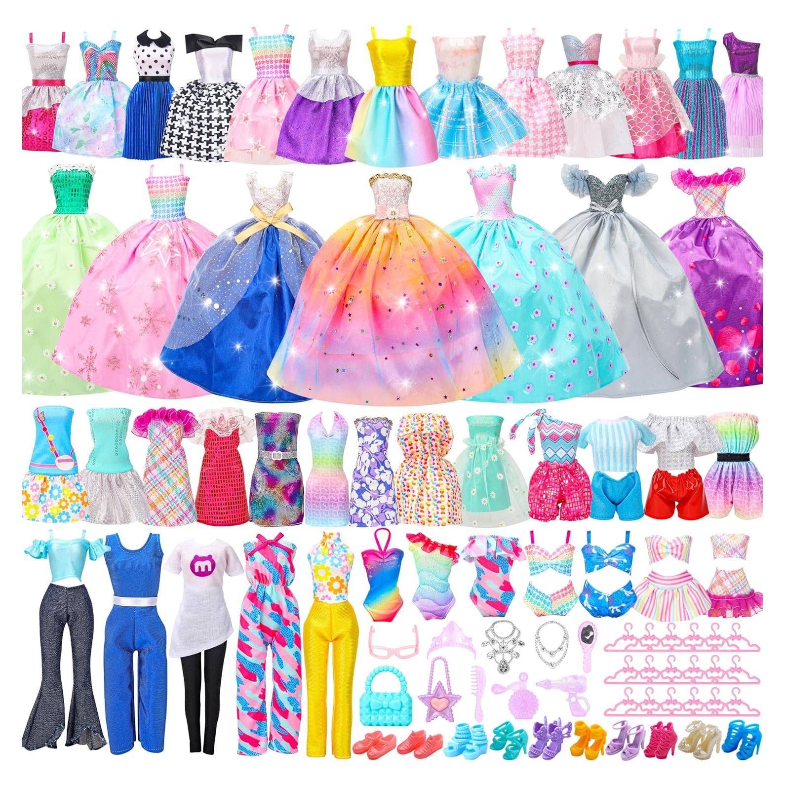 Set de Ropa de Muñeca 52 Pcs Style Shine - Vestidos y Accesorios
