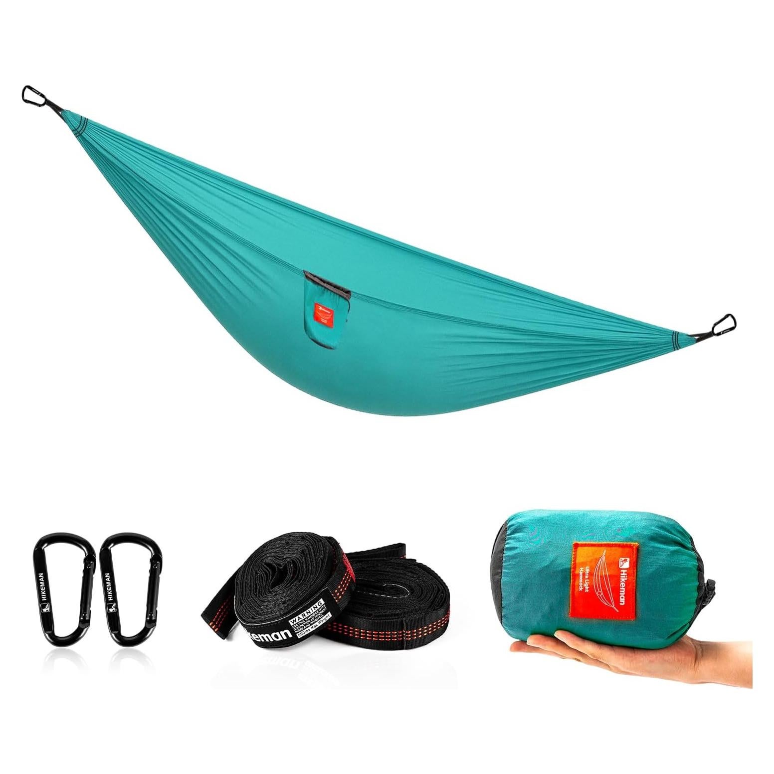 Hamaca de Camping HIKEMAN Ultraligera 200kg Nylon Azul