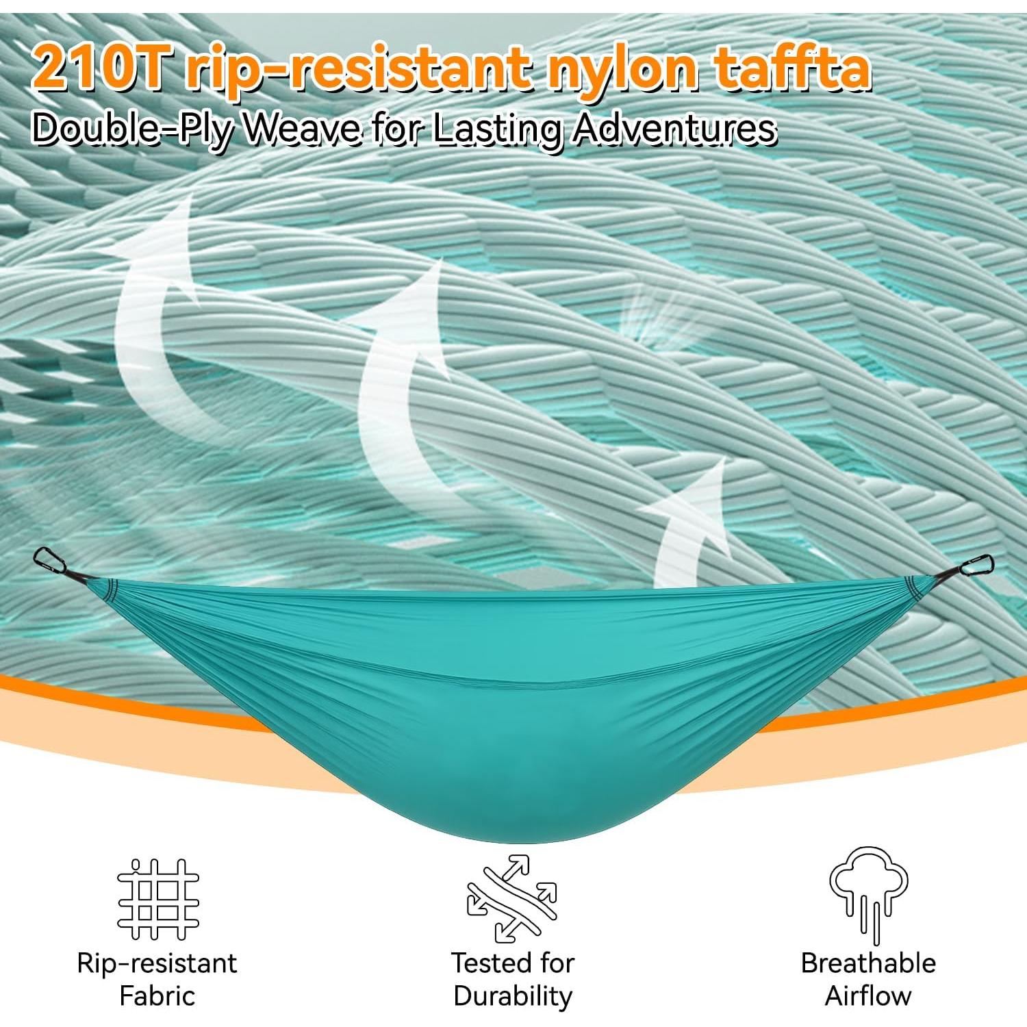 Hamaca de Camping HIKEMAN Ultraligera 200kg Nylon Azul