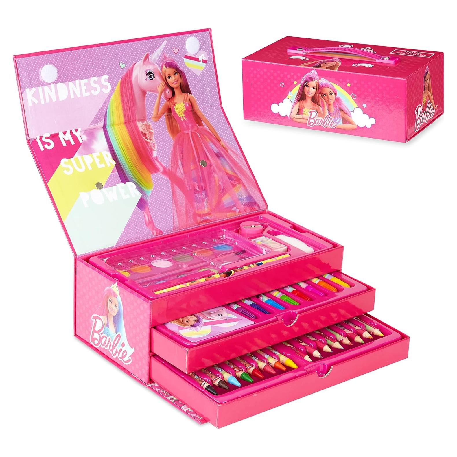 Set de Arte Barbie 41 Piezas con Lápices y Marcadores