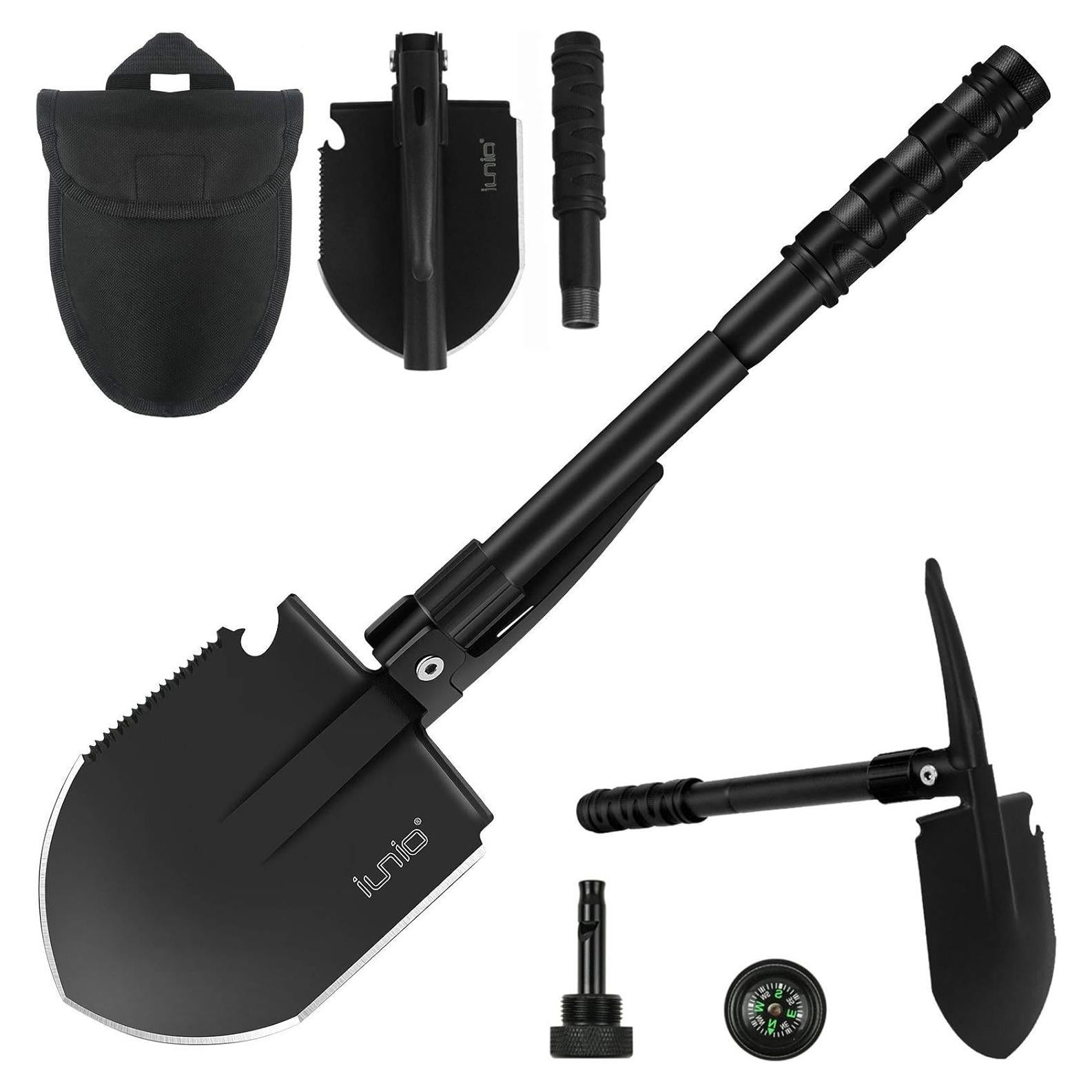 Pala Plegable iunio 46.5 cm Multiherramienta para Camping