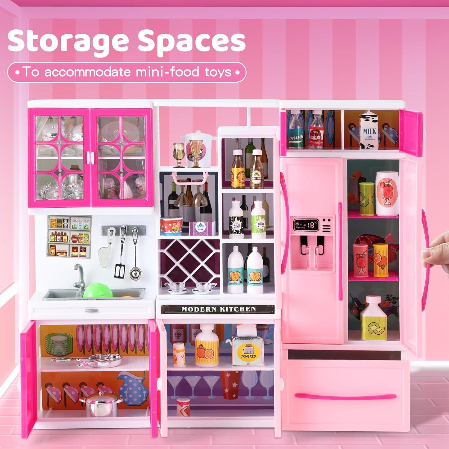 Set de Cocina Rosa 64 PCS con Luces y Sonidos SOCBTNSO