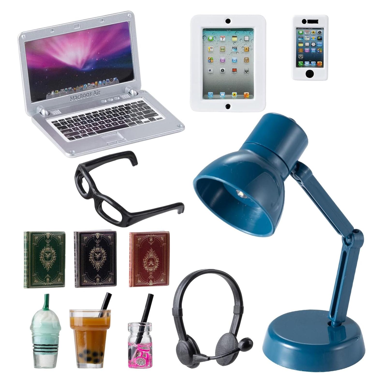 12 Accesorios Miniatura para Casa de Muñecas Diinokiy