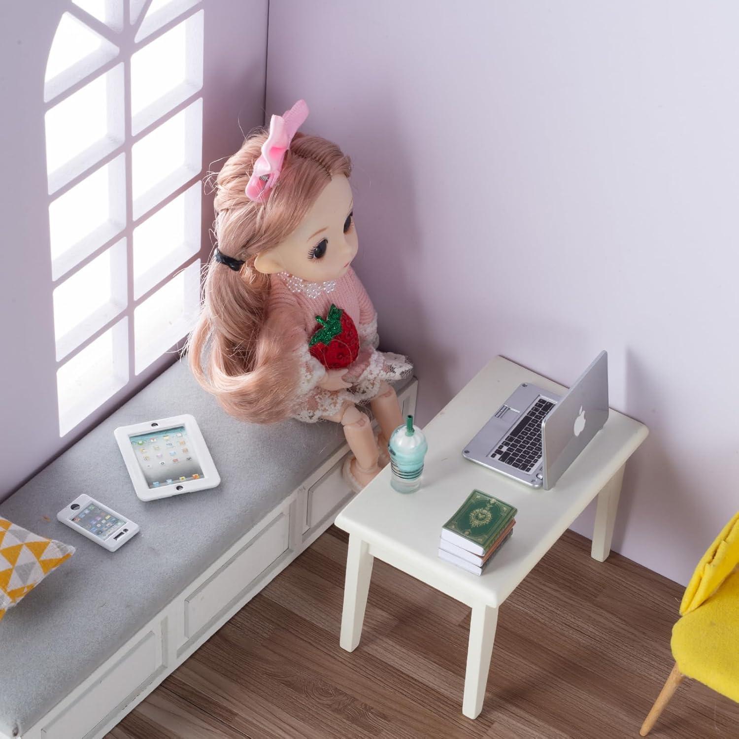 12 Accesorios Miniatura para Casa de Muñecas Diinokiy