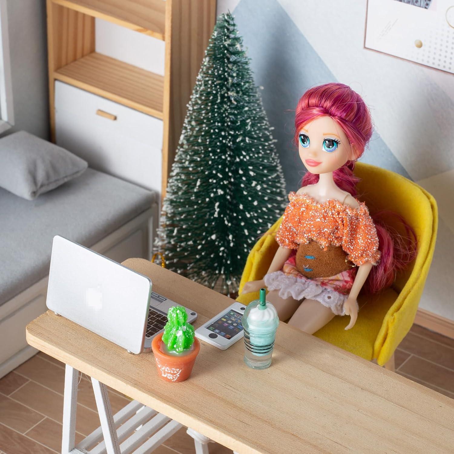 12 Accesorios Miniatura para Casa de Muñecas Diinokiy