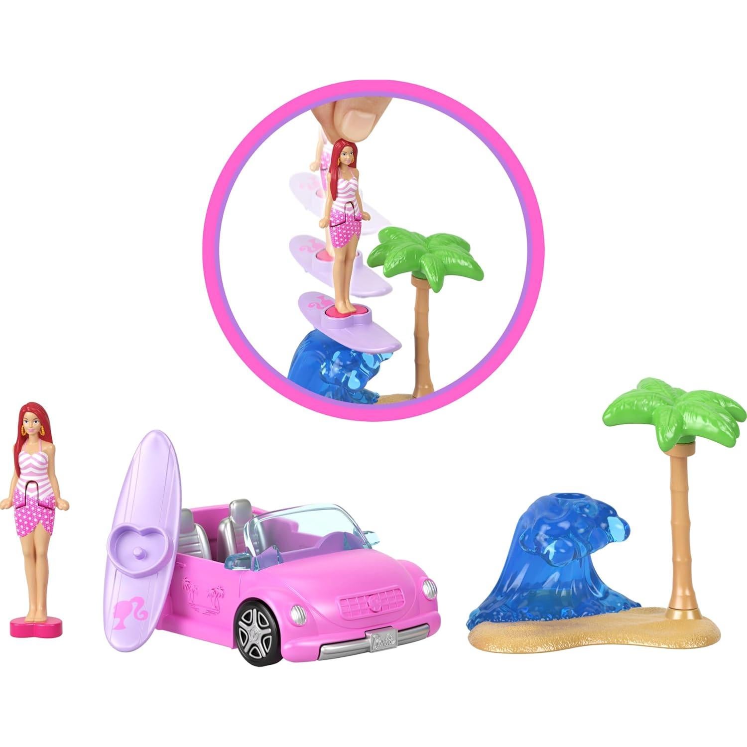 Barbie Mini BarbieLand 4-Pack Muñecas y Vehículos Juguete