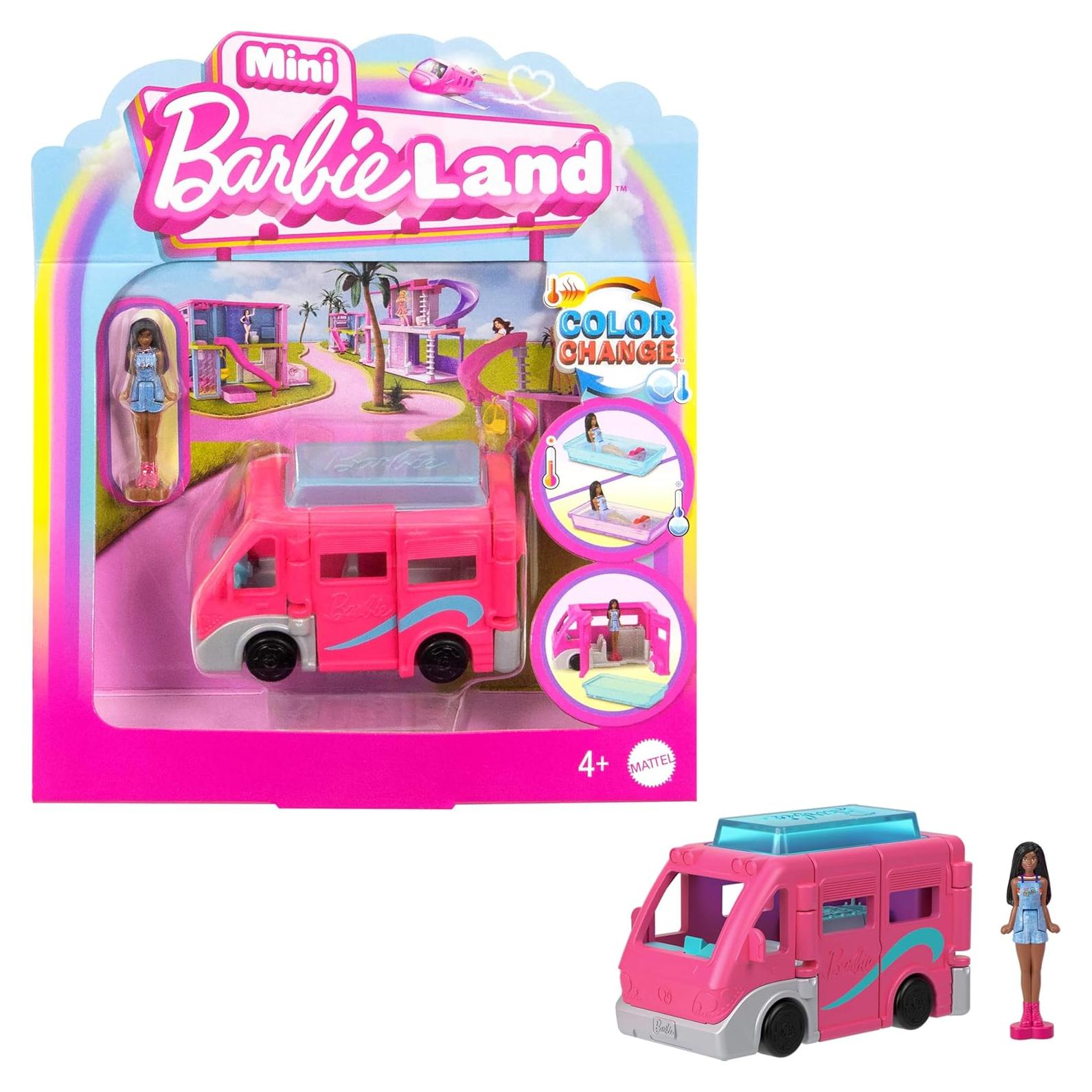 Muñeca Barbie Mini BarbieLand con DreamCamper 3,81 cm