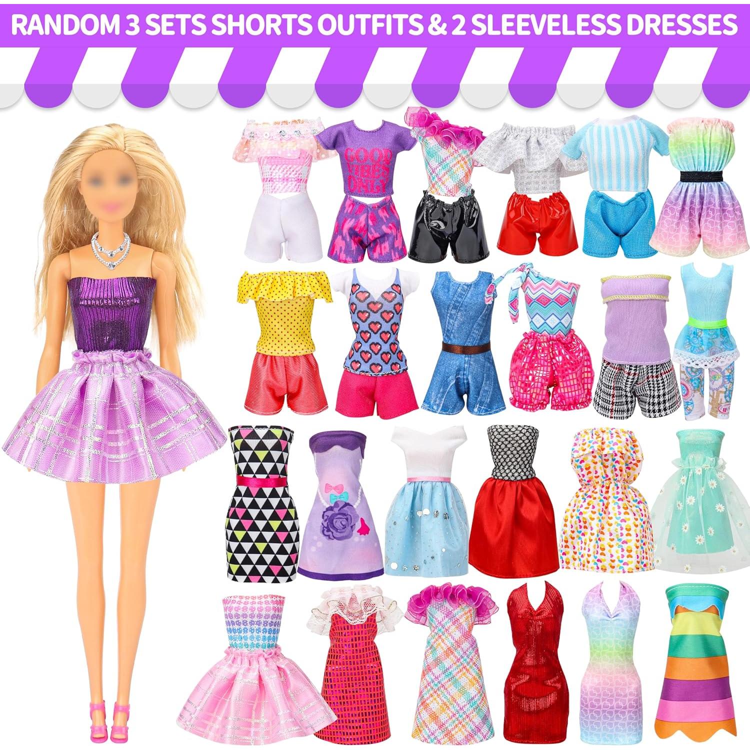 70 Piezas Ropa de Muñeca Style Shine - Vestidos y Accesorios