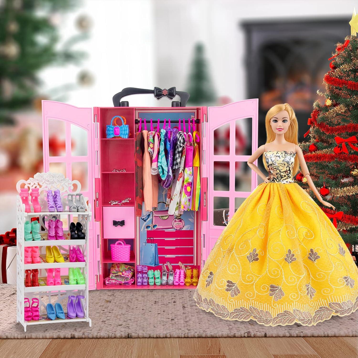 Armario de Muñecas Ecore Fun 120 Pcs Ropa y Accesorios