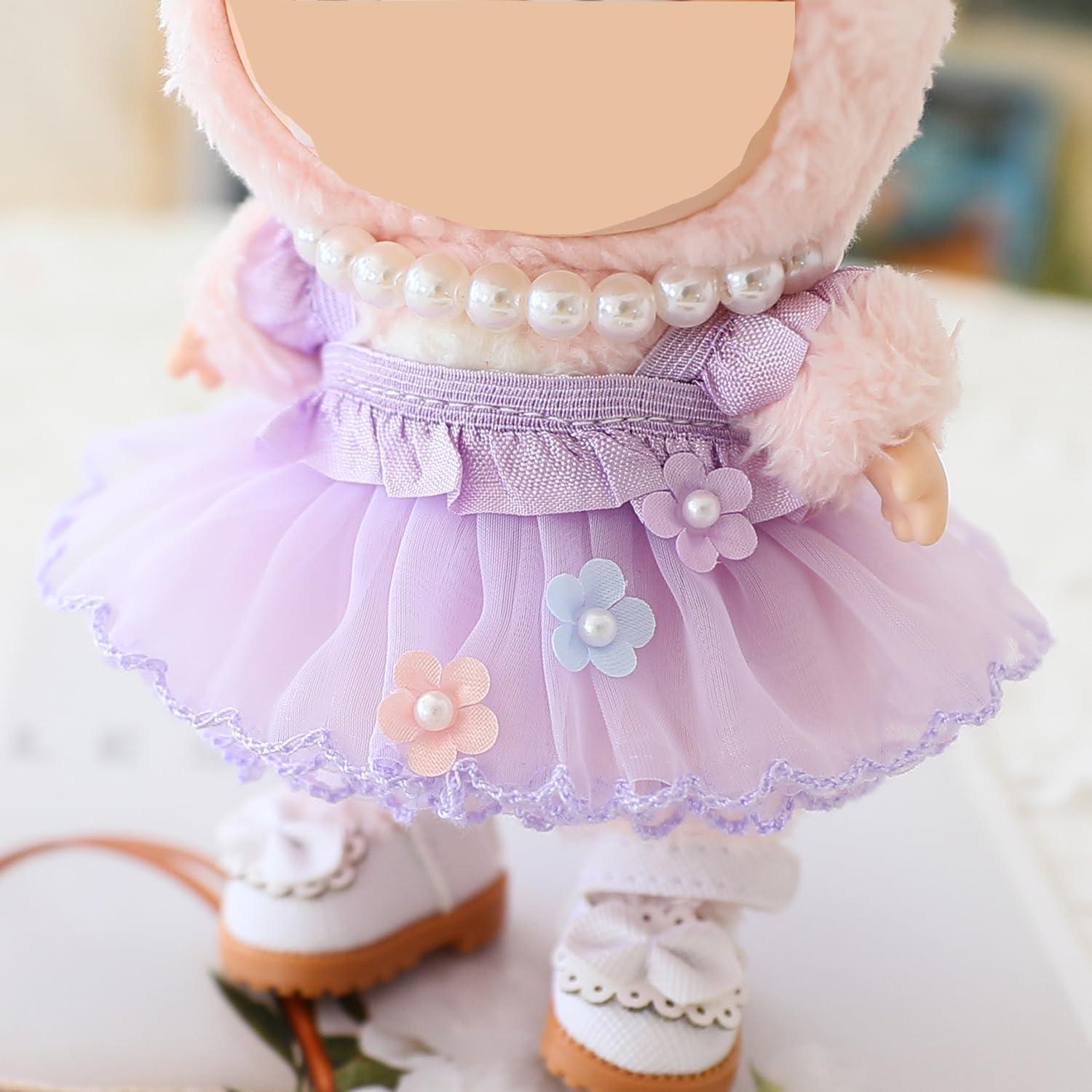 Conjunto de Ropa para Muñeca Labubu 5 Piezas 15-17 cm