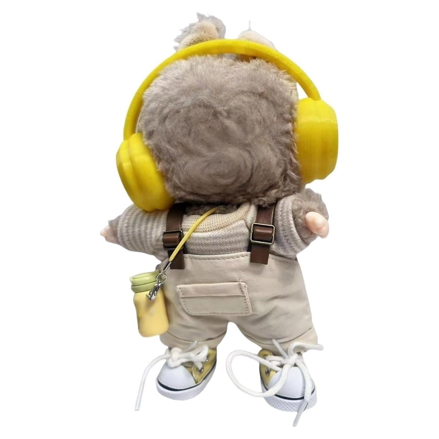 Conjunto de Ropa de Muñeca Labubu 15cm y 17cm Beige