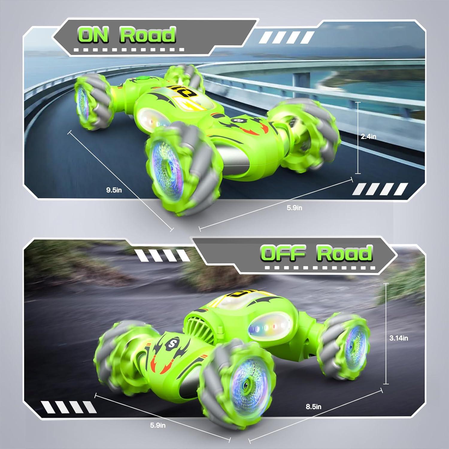 Coche Acrobático RC Resosese JC011 Verde 4WD Todo Terreno