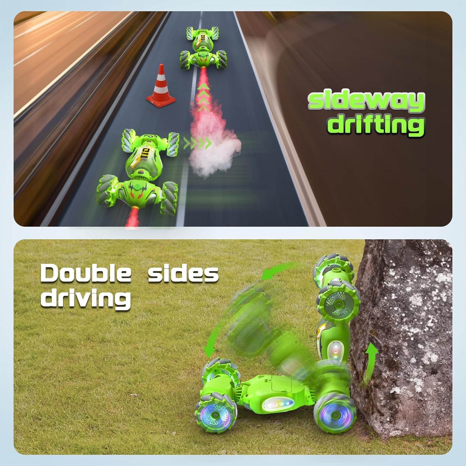 Coche Acrobático RC Resosese JC011 Verde 4WD Todo Terreno