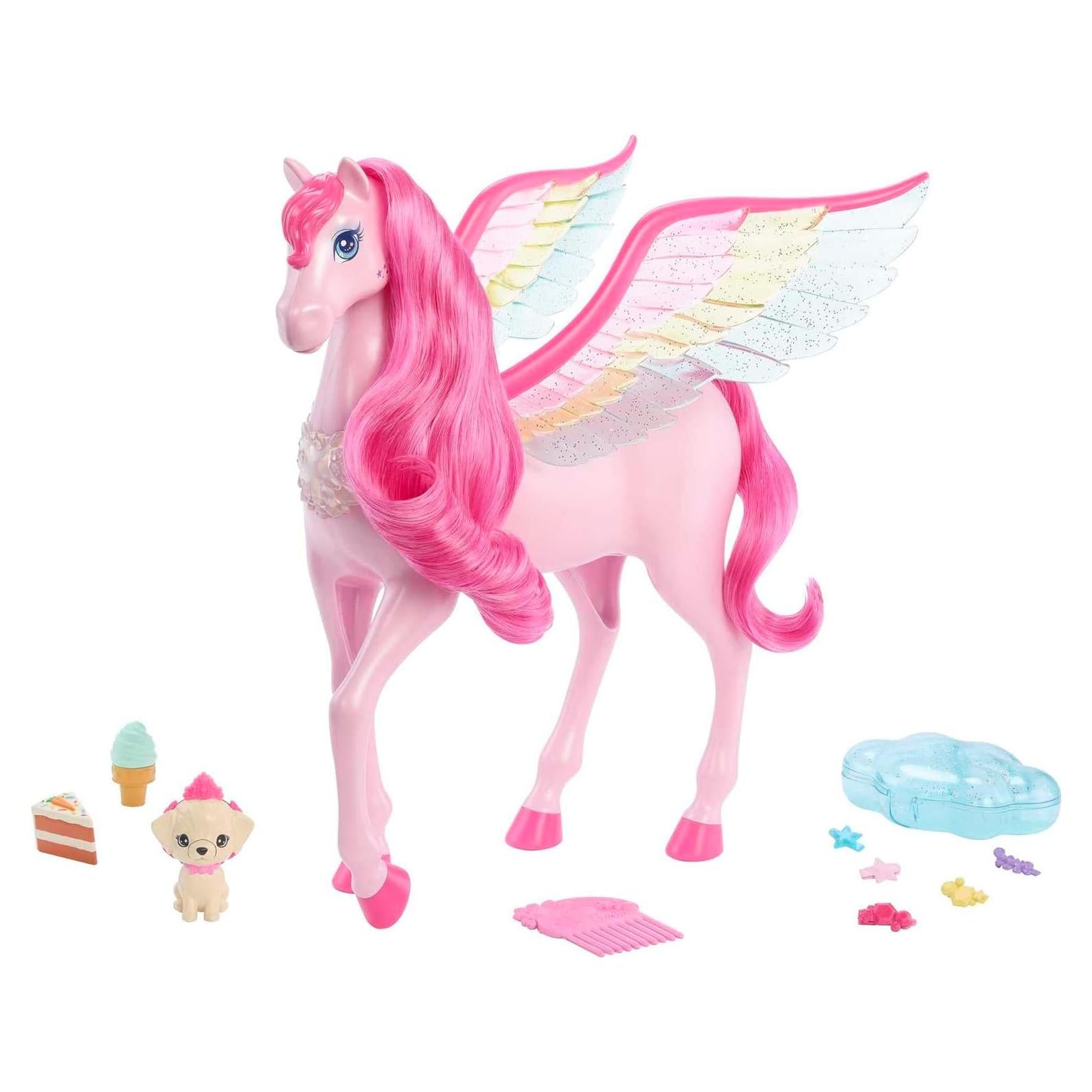 Pegaso Rosa Barbie Mattel Un Toque de Magia con Cachorro