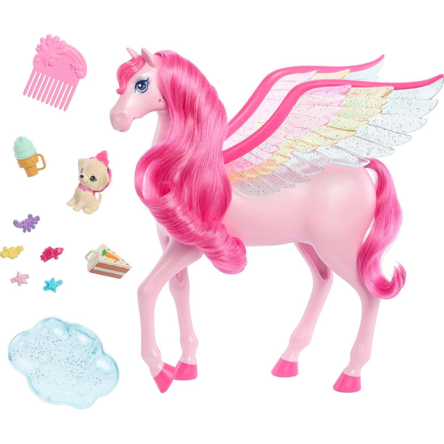 Pegaso Rosa Barbie Mattel Un Toque de Magia con Cachorro
