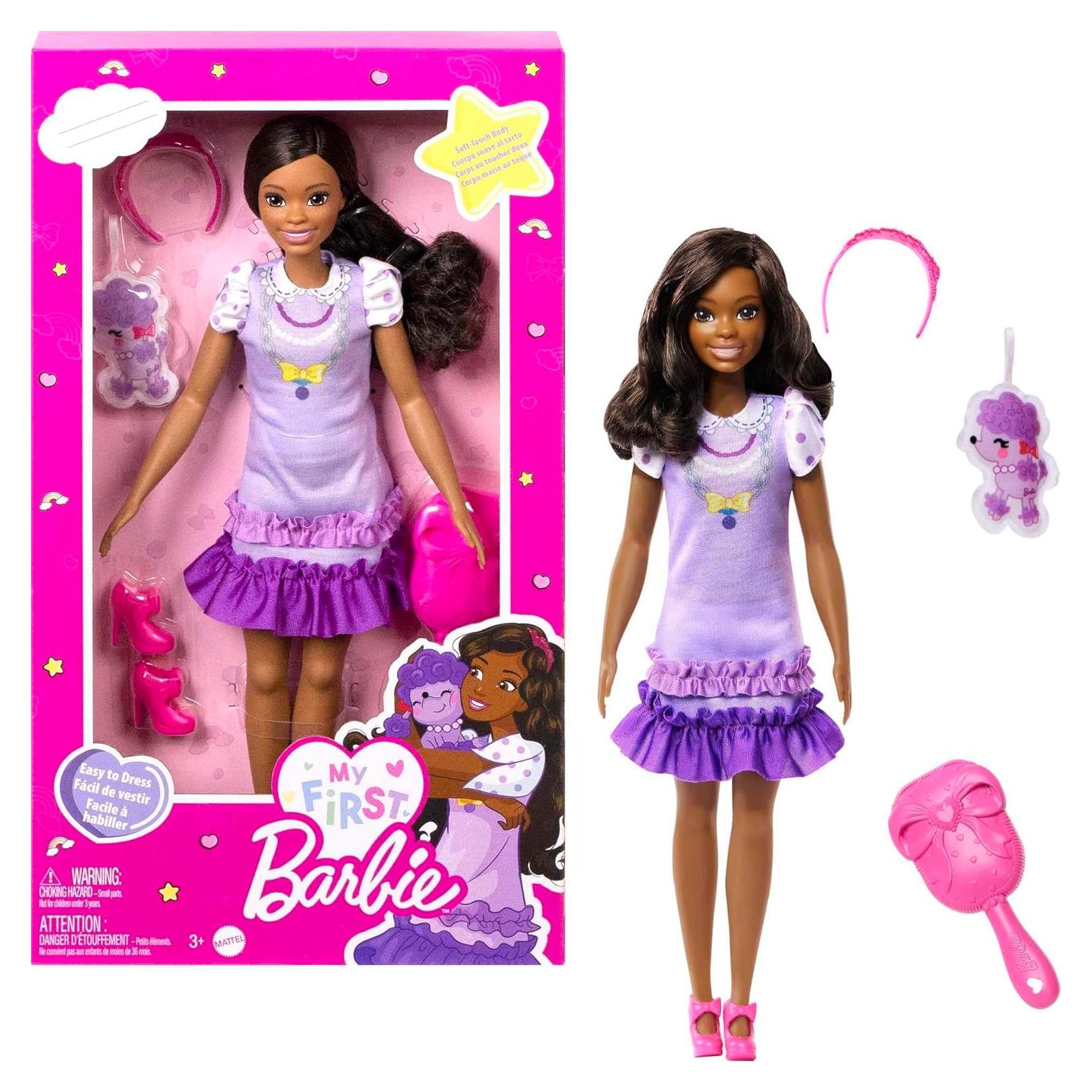 Muñeca Barbie Mi Primera Brooklyn 34.3 cm con Poodle y Accesorios