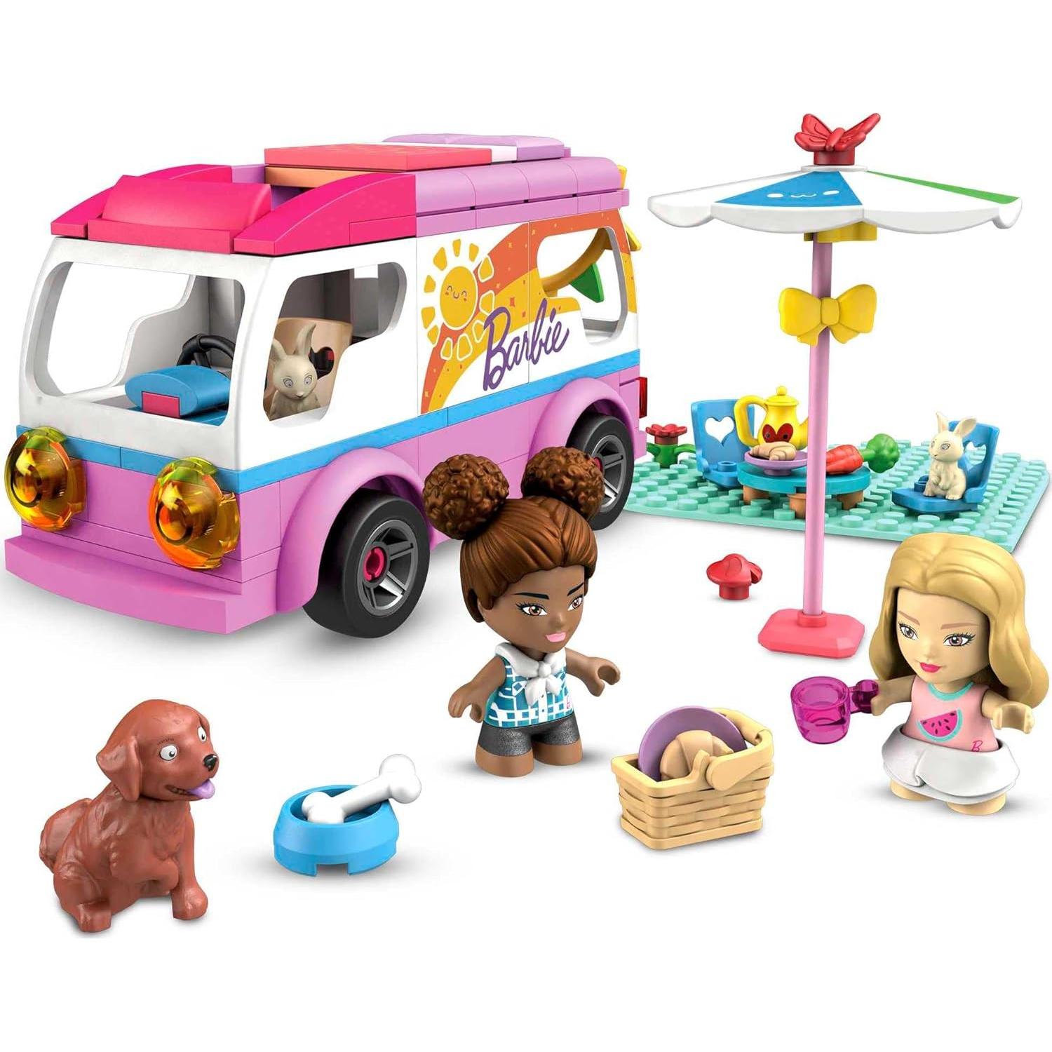 Juego de Construcción Mega Construx Barbie DreamCamper 123 Piezas
