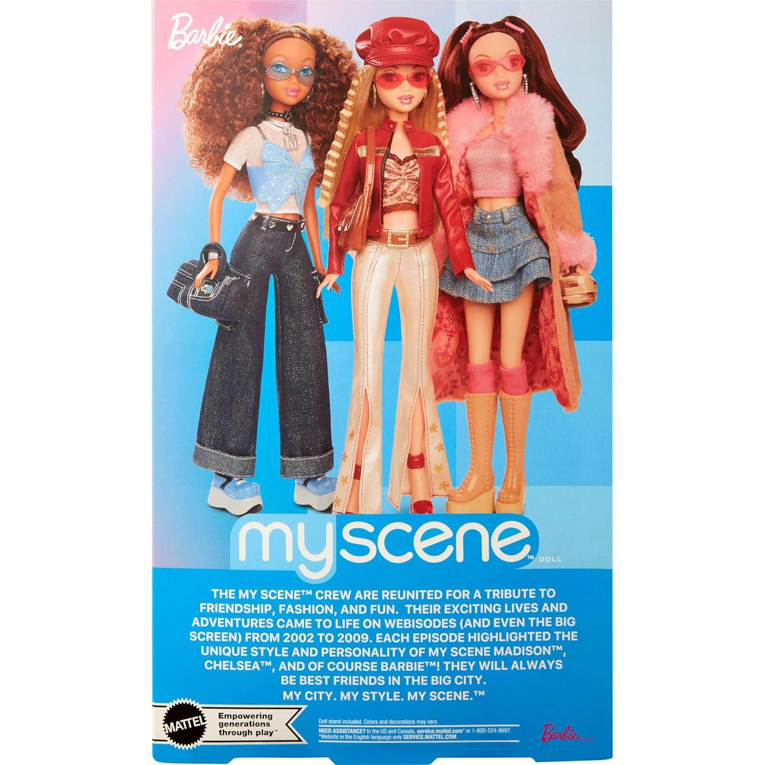 Muñeca Barbie My Scene Y2K con atuendo y accesorios