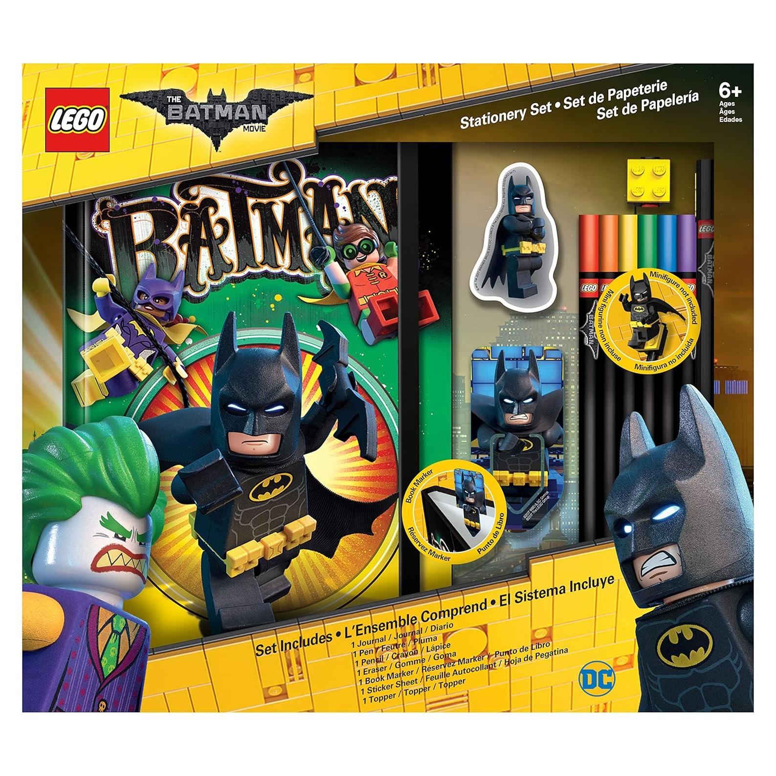 Conjunto de Papelería LEGO Batman con Diario y Lápices