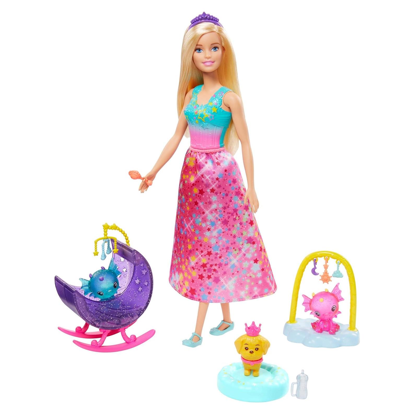Juego de guardería de dragones Barbie Dreamtopia con muñeca