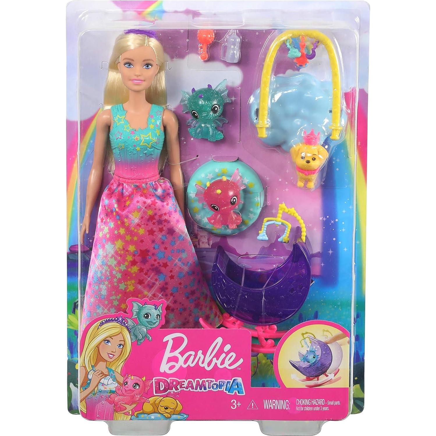 Juego de guardería de dragones Barbie Dreamtopia con muñeca