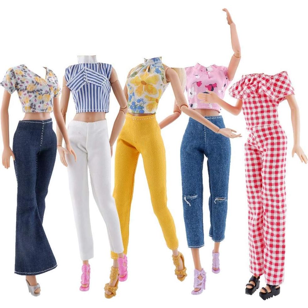 Conjunto de Ropa para Muñecas E-TING 11.5" 5 Piezas + 10 Zapatos