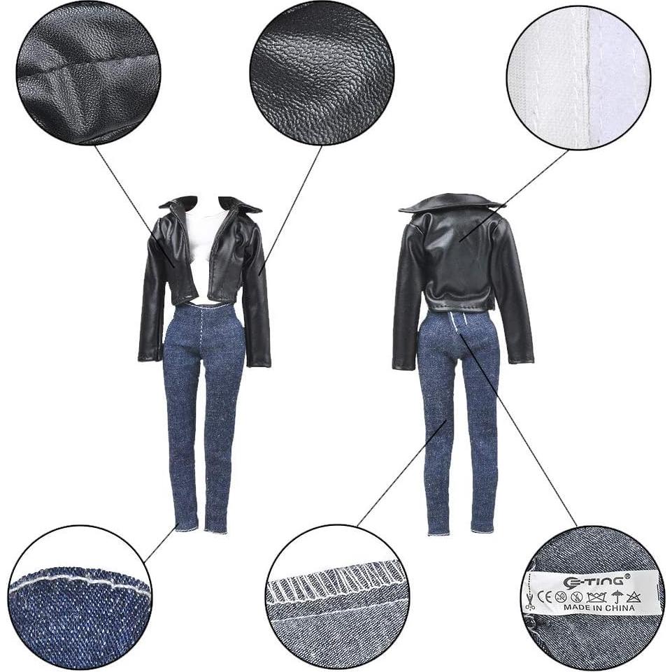 Conjunto de Ropa para Muñecas E-TING 11.5" 5 Piezas + 10 Zapatos