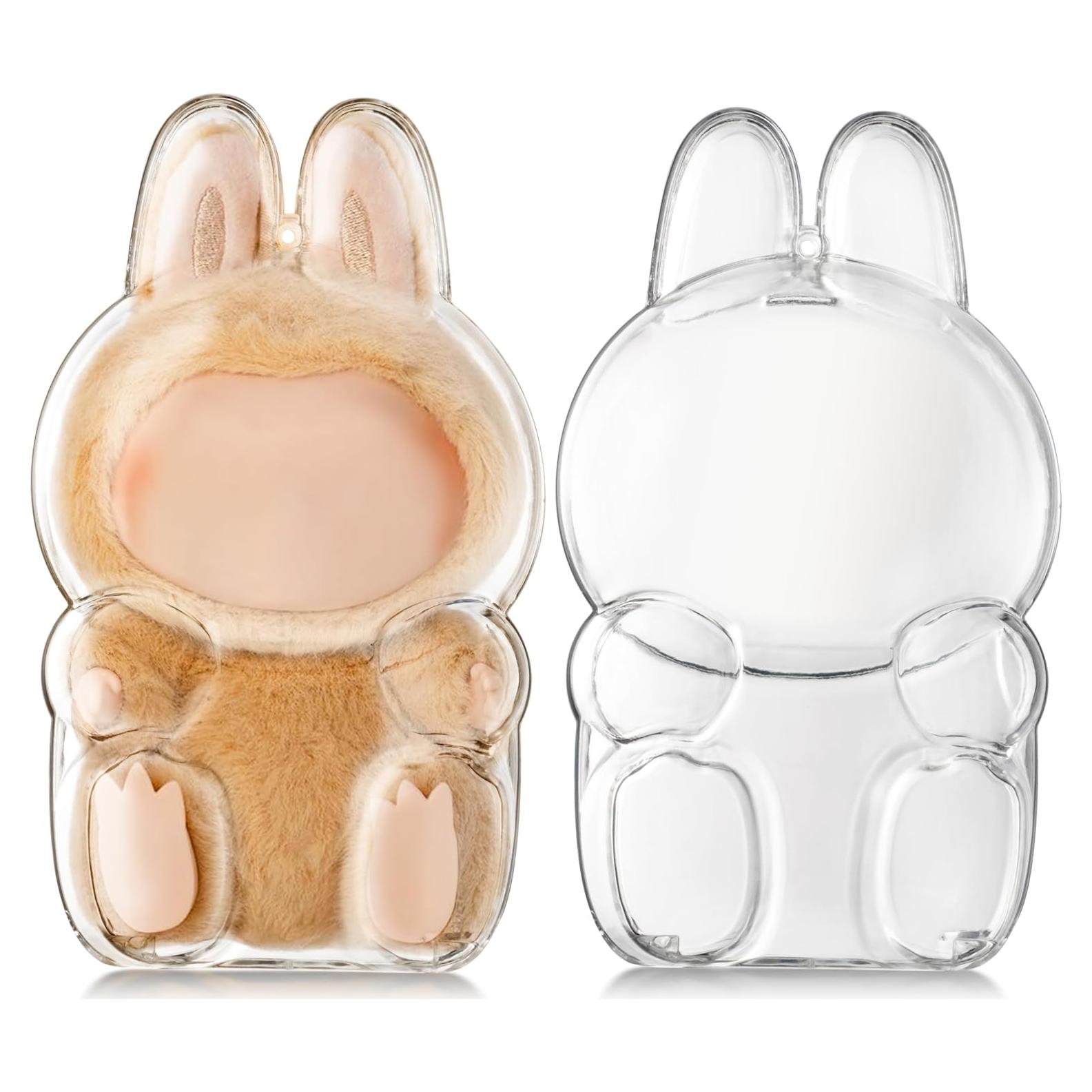 Llave de bolsa transparente LABUBU para muñeca de peluche